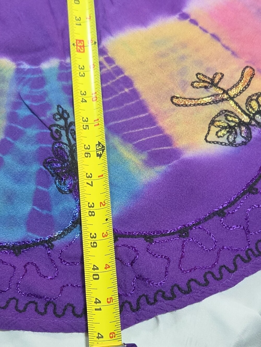 Revue Women's Purple Tie Dye Rayon Sleeveles Boho Festival Hippie - Picture 6 of 7